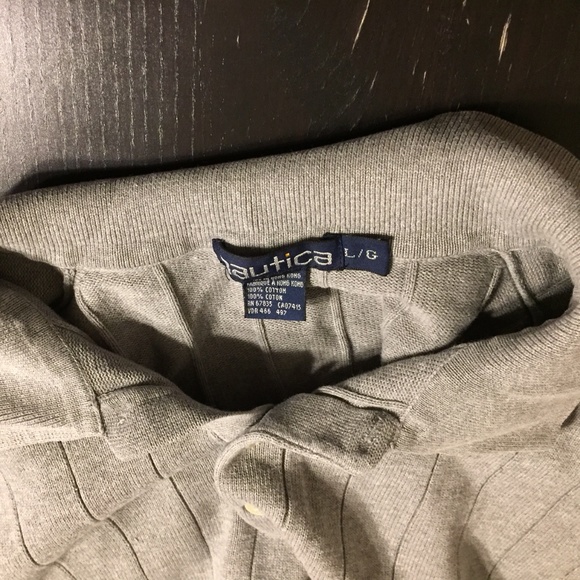 {SOLD} Nautica Vintage 90s Mens Gray Sweater Large - Picture 7 of 7